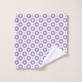 Paars en wit bad handdoek (Wasdoekje)