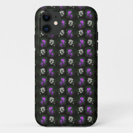 Paars en Wit Bloemmotief Case-Mate iPhone Case