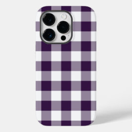 Paars en wit buffelplaid Case-Mate iPhone case