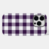 Paars en wit buffelplaid Case-Mate iPhone case (Achterkant (horizontaal))