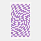 Paars en wit Checkerboard Patroon Servet (Voorkant)