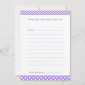 Paars en Wit Chevron Advieslijst voor Nieuwe Moede Kaart (Voorkant)