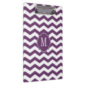 Paars en wit Chevron Monogram Klembord (Rechts)
