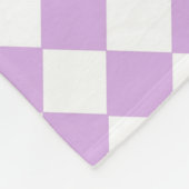 Paars en wit dambordpatroon fleece deken (Hoek)