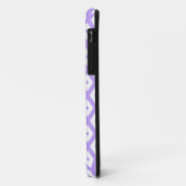 Paars en wit diamantpatroon Case-Mate iPhone case (Achterkant/links)
