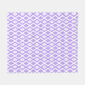 Paars en wit diamantpatroon fleece deken (Voorkant (Horizontaal))