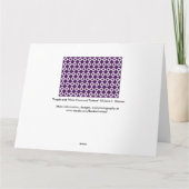 Paars en wit diamantpatroon kaart (Achterkant)