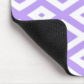 Paars en wit diamantpatroon muismat (Hoek)