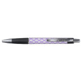 Paars en wit diamantpatroon pen (Achterkant)