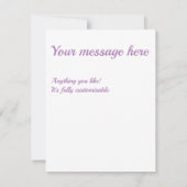 Paars en wit diamantpatroon RSVP kaartje (Achterkant)