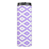 Paars en wit diamantpatroon thermosbeker (Achterkant)