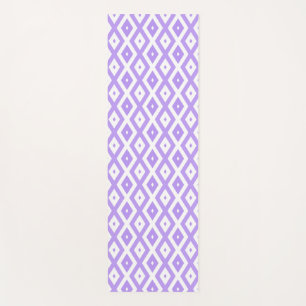 Paars en wit diamantpatroon yogamat