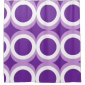 Paars en wit douchegordijn (Voorkant)