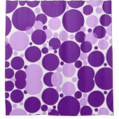 Paars en wit douchegordijn (Voorkant)