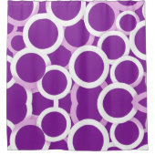 Paars en wit douchegordijn (Voorkant)