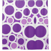 Paars en wit douchegordijn (Voorkant)