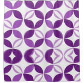 Paars en wit douchegordijn (Voorkant)