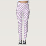 Paars en wit gebarsten patroon leggings<br><div class="desc">Paarse en witte Leggings van het Gecontroleerde Patroon</div>