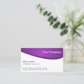 Paars en wit gebogen, professioneel Visitekaartje (Staand voorkant)