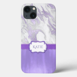 Paars en wit gemarmerd Case-Mate iPhone case