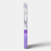 Paars en wit gemarmerd Case-Mate iPhone case (Achterkant / Links)