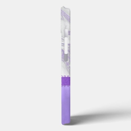 Paars en wit gemarmerd Case-Mate iPhone case (Achterkant / Links)