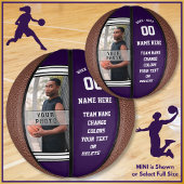 Paars en wit gepersonaliseerd Mini Basketball Basketbal