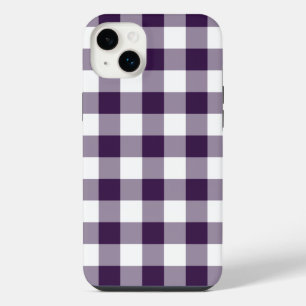 Paars en wit geruit plaid