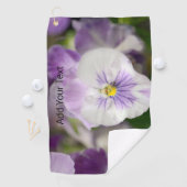 Paars en wit geweld door Shirley Taylor Golfhanddoek (Insitu)