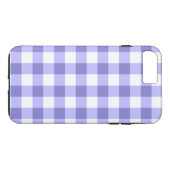 Paars en wit Gingham Check Patroon Case-Mate iPhone Case (Achterkant (Horizontaal))