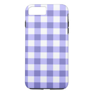 Paars en wit Gingham Check Patroon Case-Mate iPhone Case