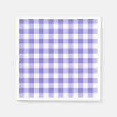 Paars en wit Gingham Check Patroon Servet (Voorkant)