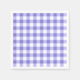 Paars en wit Gingham Check Patroon Servet