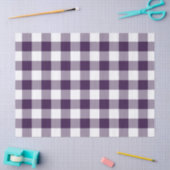 Paars en wit Gingham Patroonpapier Tissuepapier (Craft)
