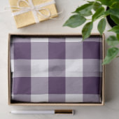 Paars en wit Gingham Patroonpapier Tissuepapier (Geschenk)