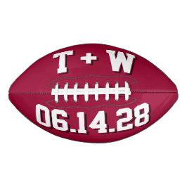 PAARS EN WIT Huwelijksinitiëlen en datum American Football