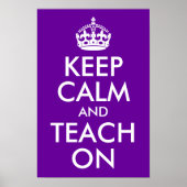 Paars en wit kalm houden en aantrekken poster (Voorkant)