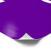 Paars en wit kalm houden en aantrekken poster (Hoek)