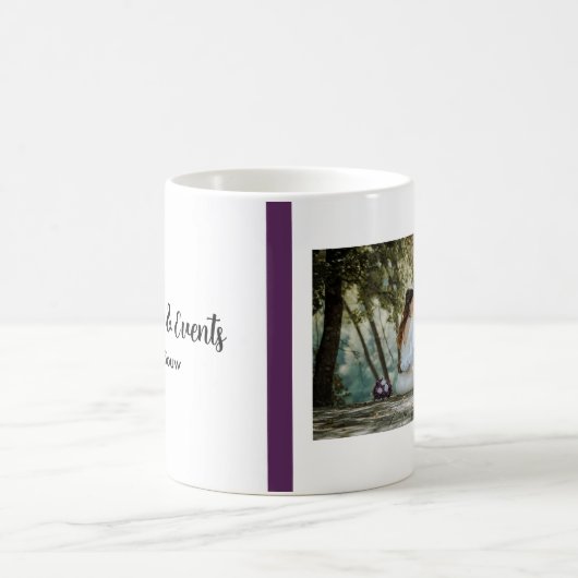 Paars en wit koffiemok (Center)