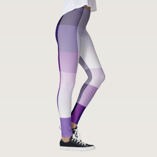 Paars en wit leggings (Rechts)