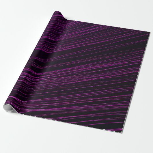 Paars en wit lichtdigitaal behang cadeaupapier (Uitgerold)