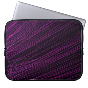 Paars en wit lichtdigitaal behang laptop sleeve