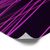 Paars en wit lichtdigitaal behang poster (Hoek)