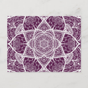 Paars en wit Mandala - Loergann in Blackberry Briefkaart