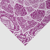 Paars en wit Mandala - Loergann in Dahlia Tissuepapier (Detail)