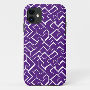 Paars en wit model Moderne Maze Case-Mate iPhone Case