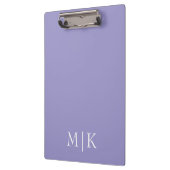 Paars en Wit | Modern Monogram Klembord (Links)