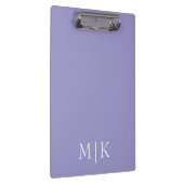 Paars en Wit | Modern Monogram Klembord (Rechts)
