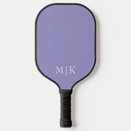Paars en Wit | Modern Monogram Pickleball Paddle