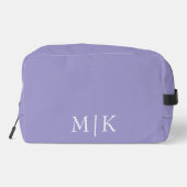 Paars en Wit | Modern Monogram Toilettasje (Achterkant)